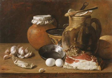 Nature morte au jambon et aux œufs